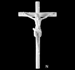 BLACK SYNTHETIC MARBLE CRUCIFIX